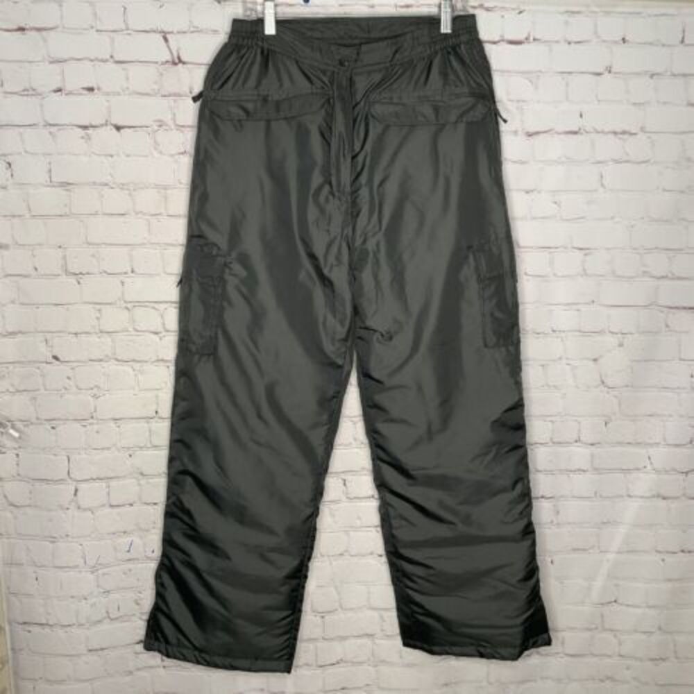 Ixtreme Outfitters Mens Large Dark Gray/Black Multi Pocket‎ Nylon Snow Ski Pants